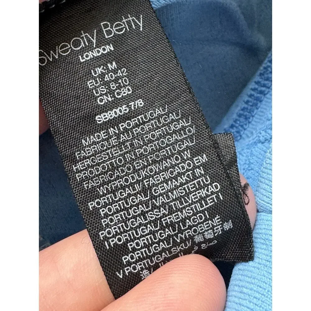 Sweaty Betty Seamless Leggings Motion Jacquard 7/8 Regatta Blue M - Picture 8 of 11